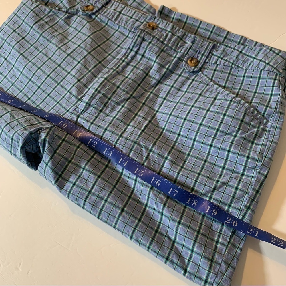 White Stag blue plaid stretch capris pants size 12 - Picture 8 of 10
